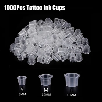 1000Pcs/Palju Plast Ühekordsed Tätoveering Tint Cup Alaline Meik Pigment Ink Hoidja Mütsid Tassi Tätoveering Pigment Tarvikud