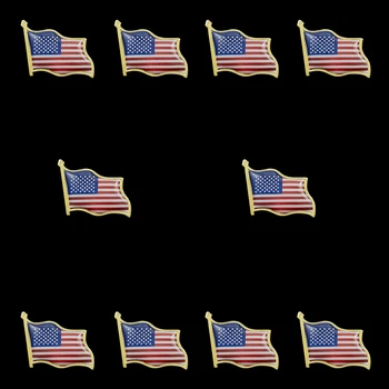 10PC USA Riigi kullatud Patriotism Lipu Sõle Seo Kott Tack Sõrmed Laekuva