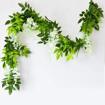 180cm Võltsitud Ivy Wisteria Kunstlikud Lilled Istutada Viinapuu Vanik Tuba Aia Dekoratsioonid Pulmad Arch Baby Shower Õie Decor
