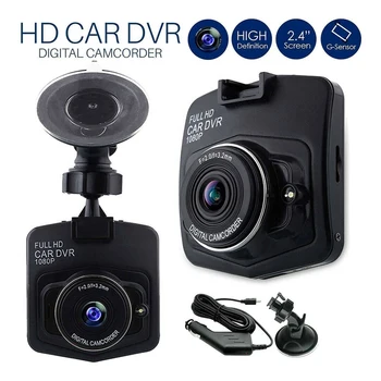 2,4-Tolline Full HD 1080P Kriips Cam Car DVR Esi-Või Tagumine Kaamera Öise Nägemise G-Sensor Sõidu Diktofon, Kaamera Ekraan