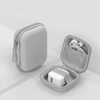 2022 Uusi PU Ladustamise Kotid Kaasaskantavate Vidinate puhul Kõrvaklapid Kõva Kest Digital Bluetooth Kott, Kaabel MAC Laadija U Disk, Kott