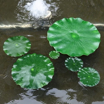 4tk 10CM Kunstlik Lotus Leaf Ujuva Bassein Teenetemärgi Vee Dekoratiivsed Akvaariumi Kala Tiik, Maastik Kodu Kaunistamiseks kingitus käsitöö