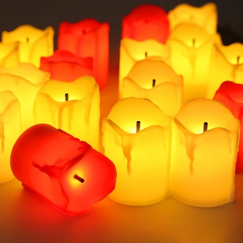 6/12tk Flameless LED Küünlad, Tee Valguse Realistlik Leegid Loominguline Lambi Aku Jõul Kodus Pulmi, Sünnipäeva Decor