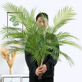 80-98cm Suur Kunstlik Palm Tree Troopiliste Taimede Võltsitud Monstera Pikk Pottidesse Puu Plastist Lehed Kodu Pulm Väljas Decor