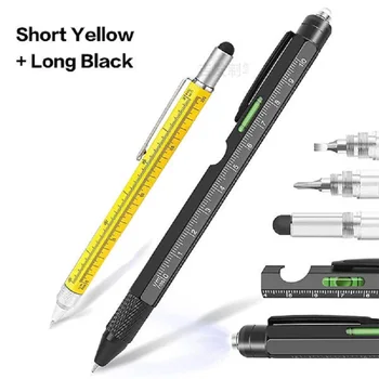 9 In1 Multitool Pen Touch Pastapliiatsid Stylus Pen Ja Vaimu Tasandil Valitseja Kruvikeeraja Tööriist Kontori Koolitarbed Käsi Tööriist Dropshi