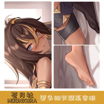Anime Mäng Tüdruk Genshin Mõju Dehya Cosplay kahepoolne padjapüür Dakimakura Mäng Kallistamine Keha Otaku Padi Kingitus