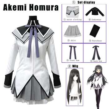 Anime Puella Magi Madoka Magica Akemi Homura Cosplay Kostüüm Rõivaste Kohandamine