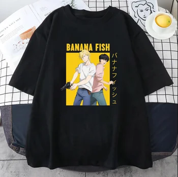 banaan kala riided top tees mees y2k esteetiline manga ja jaapani vintage t-särk vintage manga