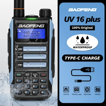 Baofeng UV16plus Walkie Talkie 10W 5800mah VHF / UHF Dual Band Kaks Teed CB Ham Raadio Kaasaskantav Saatja Amatöör-Raadio Saatja