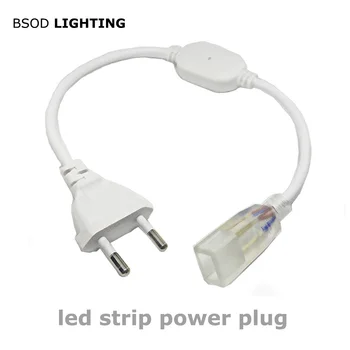 BSOD Power Cord Plug Kaabel 6mm 5050 LED Riba ja 5730 LED String AC220V Erilist Alaldi Sõidu Pistikut