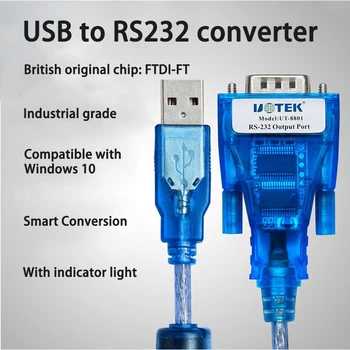 DB9 Serial Kaabel Port USB To RS232 Konverteri Adapter Programmeerimine Kaablid PLC