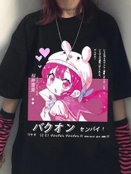 Deeptown Kawaii Armas Tüdruk Ülemine Koomiks Anime Graafiline T-särk Naiste Jaapani Harajuku Armas Print T-Särk Vabaaja Lahti Tee Riided