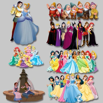 Disney Pluss Printsess Rühma Foto Riie Plaastrid soojusülekande Riided Plaastrid Riietus Diy Cartoon T-Särk, Püksid Kingitus