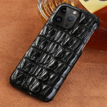 Ehtne Looduslik Krokodilli Nahast Telefon Case For iPhone 11 12 13 Pro Max XR X XS 8 Plus tagakaas case for iPhone 14 pro max