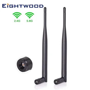 Eightwood Dual Band WiFi 2,4 GHz, 5 ghz 5.8 GHz SMA Male Antenn Õhust Veoauto Haagise Tagumine Vaadata Backup Kaamera Tagurpidi Monitor