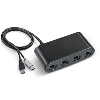 GameCube Kontroller Adapter Nintendo Wii U ja ARVUTI USB - 4 Sadamate Ühendus Puuduta Converter, Multi-Mängija, Mängud, Must