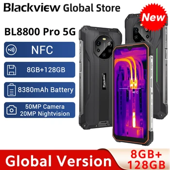 Globaalne Versioon Blackview BL8800 Pro 5G 8GB+128GB Karm Telefon Thermal Imaging Kaamera FLIR® Nutitelefoni 6.58