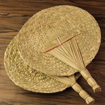 Hiina stiilis käsitöö fänn Naturaalne käsitsi kudumine palm leaf fänn Home Decor Vintage Suvi Cool Fan 31*37cm
