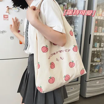 Jaapani Virsik Prindi Kott Suure jõudlusega õlakott Naistele Shopper Kott, Lõuend Kott Käekott Õpilane Kotid Bolsa Feminina