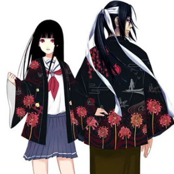 Jigoku Shoujo Enma Ai Cospaly Kostüüm Jaapani Varjatud Kimono Kampsun, Vann Rüü Mantel Täiskasvanud Üks Suurus