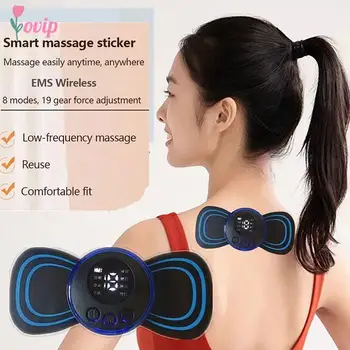 Kaasaskantav EMS Kaela Kanderaam Elektrilised Massager 8 Režiimi Kaela Massaaž Plaaster Impulsi Lihaste Stimulaator Leevendust Valu