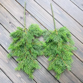 Kunstlik Roheline Cypress Tree Leaf Männi Nõela Jätab Branch Jõulud Pulm Kodu Asukoht Hotel Teenetemärgi