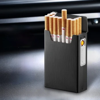Kütte Traat Kergem portsigar sigaretisüütaja 20 Pakki Ühes tükis Loominguline Alumiinium portsigar Suitsetamine Tarvikud