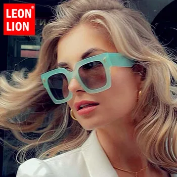 LeonLion Liiga Square Päikeseprillid Naised/Mehed Luksus Brand Prillid Naiste Vintage Prillide Naiste Peegel Gafas De Sol Mujer UV400