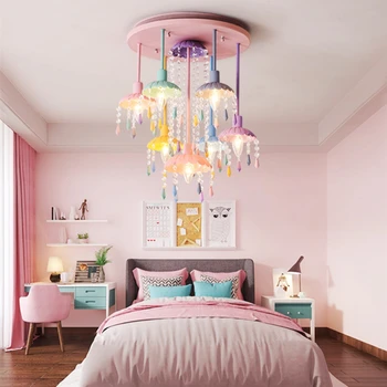 Macaron magus värvi küünal lühter restoran lamp magamistuba lamp laste tuba tüdruk printsess kodu kaunistamiseks lambid.