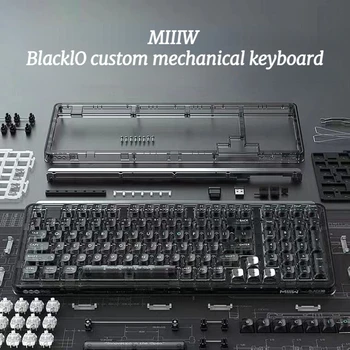 MIIIW BlackIO Kohandatud Mehaanilised Klaviatuuri Z980X Mäng Elektrilised Konkurentsi MX Millimallikas Telg Traadita Mängud, Arvuti Klaviatuur