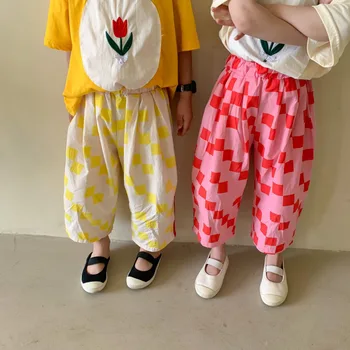 MILANCEL 2022 Suvel Lapsed Riided Puuvillased Poiste Vabaaja Püksid korea Tüdrukute Püksid Lahti Püksid Püksid Vennad ja Õed