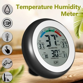 Multifunctionele Digitaalne Auto Termomeeter Hygrometer Pyrometer & Digitaalse Temperatuuri ja Õhuniiskuse Mõõtja Töötleja kui Ilm Jaam