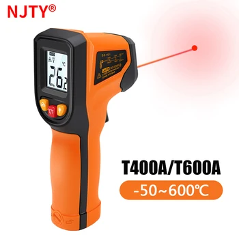 NJTY Tööstus-Infrapuna Termomeeter Mitte-kontakt Pyrometer -50~600℃ Laser Temperatuuri Mõõtja Digitaalse Termometro IR Temp Gun Alarm