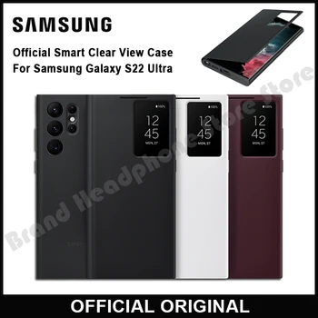 Originaal Samsung S-View Kate Samsung Galaxy S22 Ultra 5G Smart Magada Klapp telefoni puhul