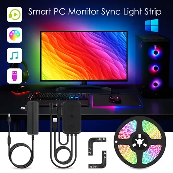 PC Ekraanile Smart Sync LED Valgus Keelekümblus Monitor USB LED Backlight Windows Muusika Sünkroonimine Ümbritseva Mängude Tuba Setup