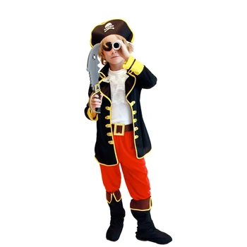 Poiss Karneval Purim Kariibi Mere Piraadid Kostüüm Jack Piraat Fantasia Etapp Draama Näita Cosplay Halloween Fancy Kleit