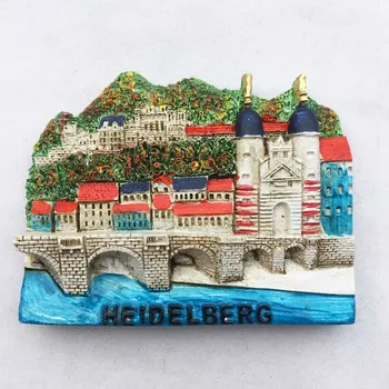 QIQIPP Saksamaa Heidelbergi vaatamisväärsus turistidele suveniiride magnet kleebis külmkapi magnet