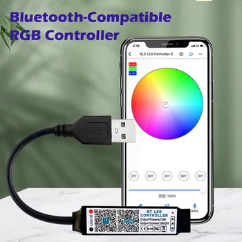 RGB LED Valgus Töötleja Smart Bluetooth-ühilduva RAKENDUSE Muusika Kontrolli DC5-24V COB Lindi Tuled Dimmer Ereduse