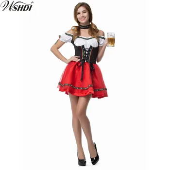 S-XXLOktoberfest Neiu Kostüüm Cosplay Saksa Õlu Tüdruk Kostüüm Seksikas Dirndl Deguisement Halloween Kostüümid Naistele
