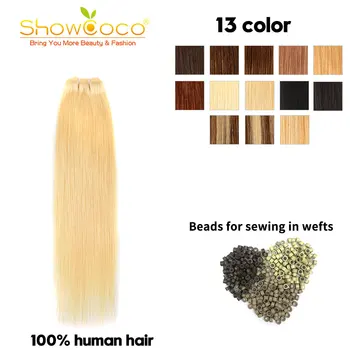 ShowCoco Brasiilia Juuksed Jutustama Kimbud koos Mikro Ringi DIY juuksepikendusi 100% Remy 13 Värve 14-24