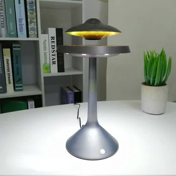 Smart Wireless Creative 3D Surround Heli Magnetic Levitation Traadita Laadimise Bluetooth Kõlar LED Desktop UFO Laua Lamp