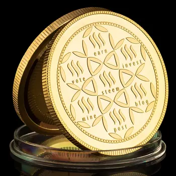 Steem Cryptocurrency Füüsiline Hõbe Kullatud Müntide Kogumise Kunst Suveniiride Kingitus Mälestusmünte