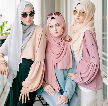Suvel Sifonki Naiste Sall Hijab Peapael Islami Headscarf Solid Color Pea Hõlmama Wrap Moslemi Naine Jersey Hijabs Juuksed Pea-Ja Kaelarätikud