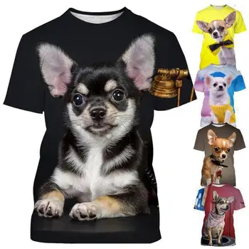 Uus Suvine Mood Loomade Armas Koer Chihuahua 3d Print T-särk Meeste -, Naiste-Laste Street Casual Tops Hingav Riietus