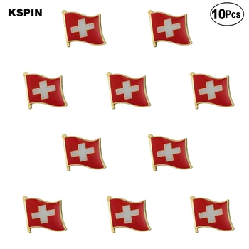 Šveitsi Lipu Rinnamikrofon Pin Lipu embleem Sõle Sõrmed Märgid 10tk Palju